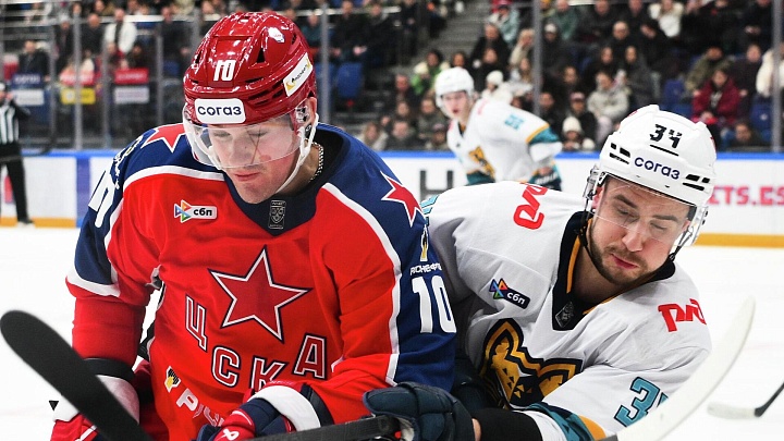 ЦСКА благодаря дублю Костина выиграл пятый матч подряд в КХЛ